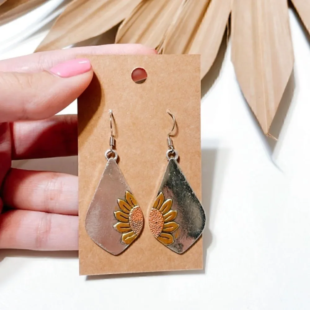 Sunflower  dangle  earrings S350
